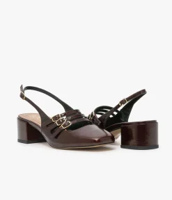 New BABIES DEMI ACAJOU Femme Slingbacks|Escarpins