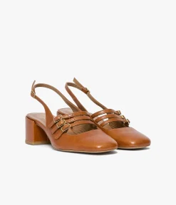 Outlet BABIES DEMI COGNAC Femme Slingbacks|Escarpins