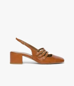 Outlet BABIES DEMI COGNAC Femme Slingbacks|Escarpins