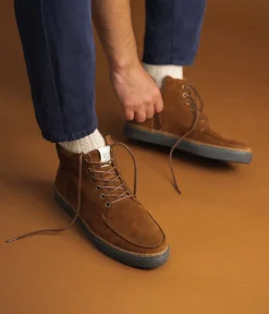 Outlet BASKET HARPER COGNAC Homme Boots|Baskets