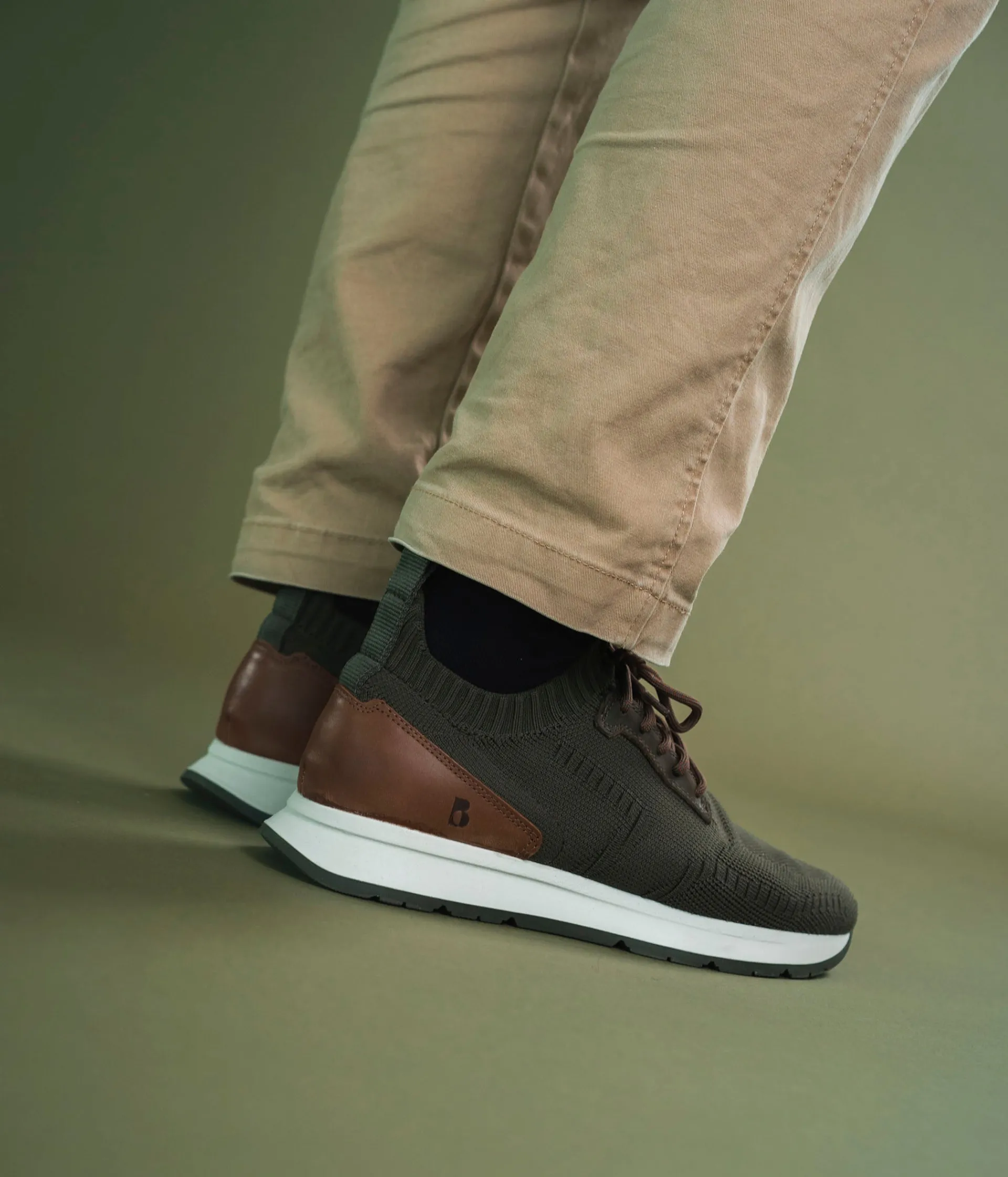 BASKET VIGO KAKI Homme Baskets