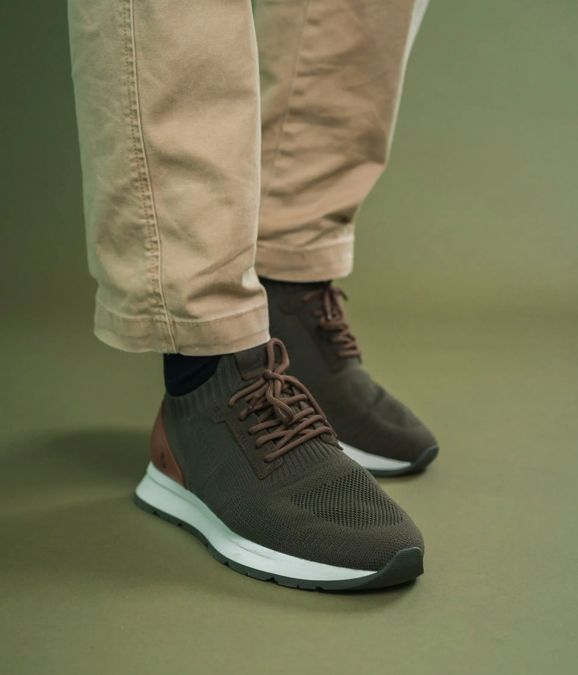 BASKET VIGO KAKI Homme Baskets