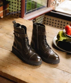 Discount BOOTS SAMMIE KAKI Femme Boots & Bottines