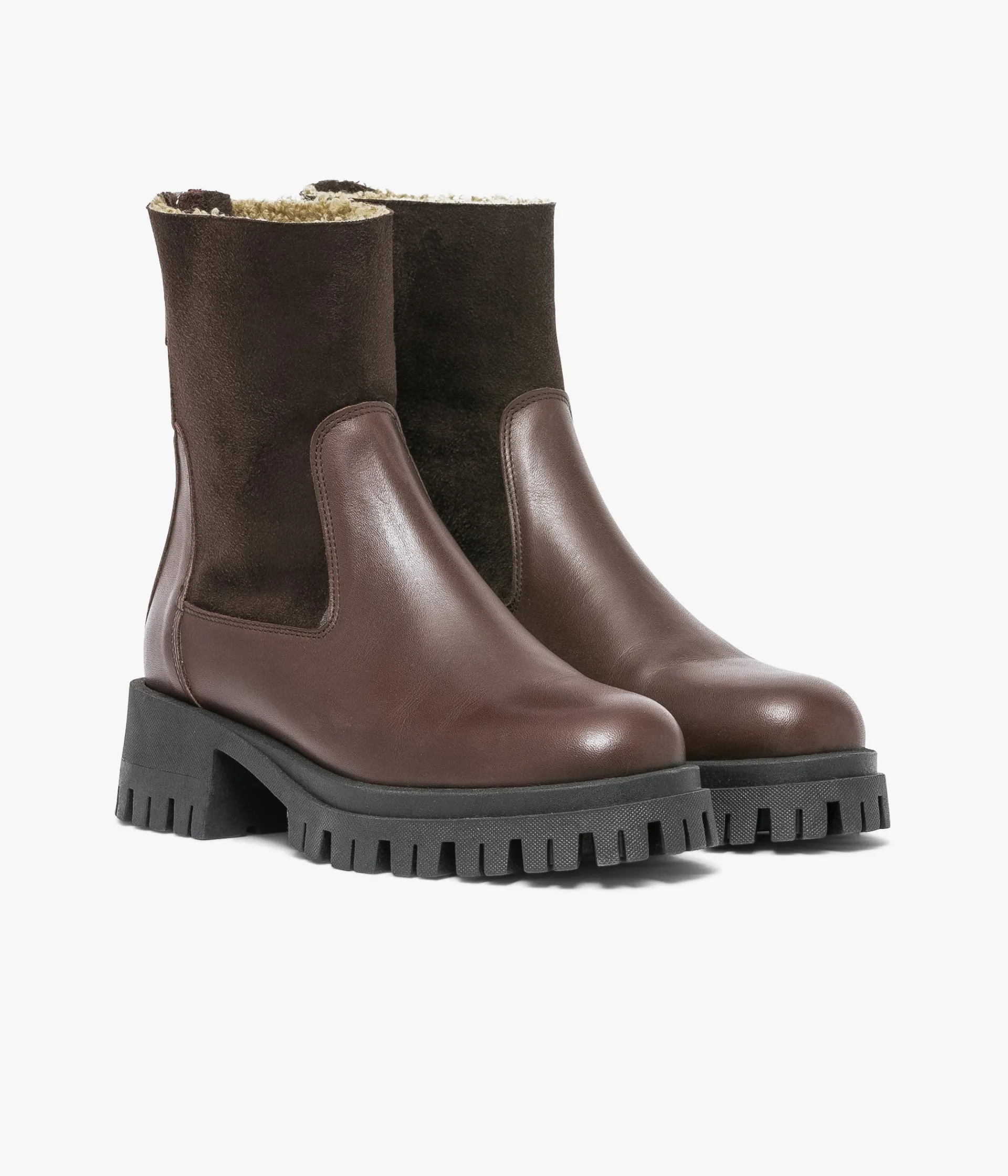 Hot BOOTS STOCKHOLM CHOCOLAT Femme Boots & Bottines