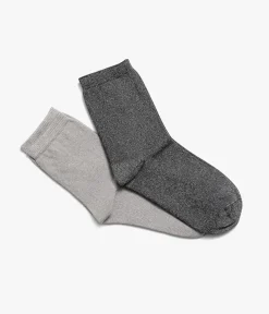 Discount CHAUSSETTES NACRE ET GRIS Femme Chaussettes