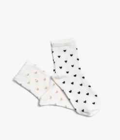 Discount CHAUSSETTES NANETTA ECRU Femme Chaussettes