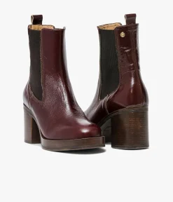 Outlet CHELSEA BOOTS ELEA ACAJOU Femme Boots & Bottines