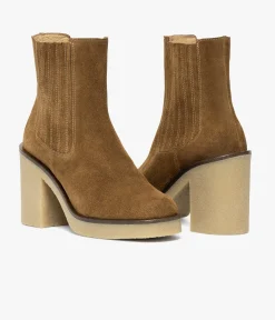 CHELSEA BOOTS ELLI COGNAC Femme Boots & Bottines