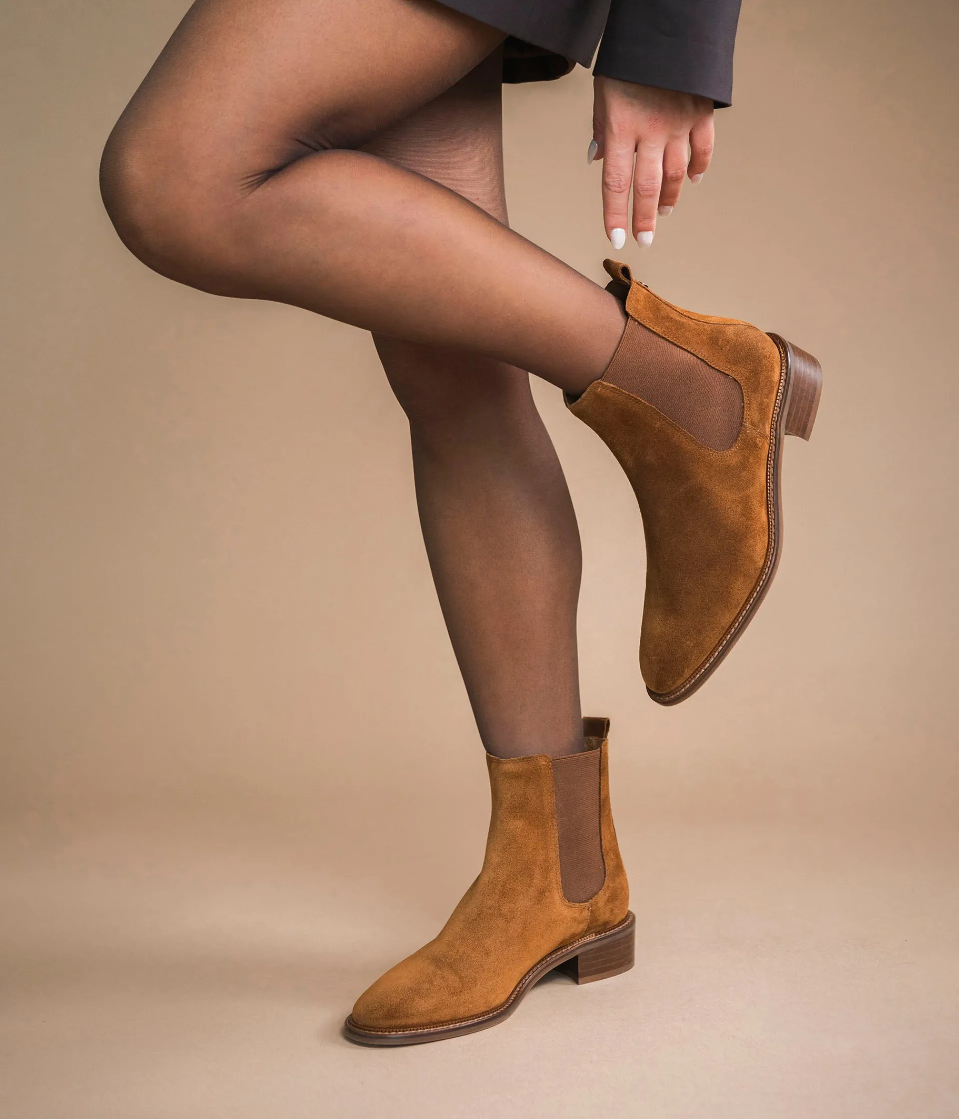 Clearance CHELSEA SELIA COGNAC Femme Boots & Bottines