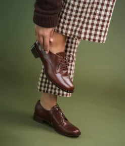 Sale DERBY CAROLINA COGNAC Femme Derbies|Mocassins