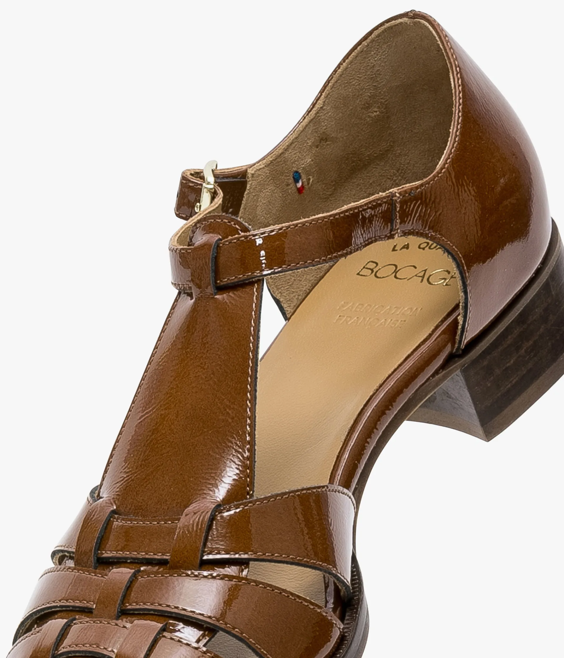New DERBY CHANTY COGNAC Femme Sandales|Mocassins