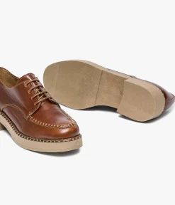 Best DERBY CHARLENE COGNAC Femme Mocassins|Derbies