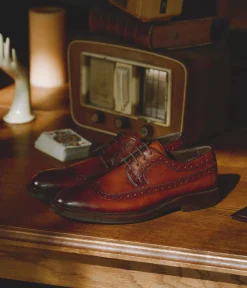 Hot DERBY CHARLES COGNAC Homme Chaussures De Ville