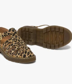 DERBY CLAP LEOPARD Femme Sandales|Mocassins