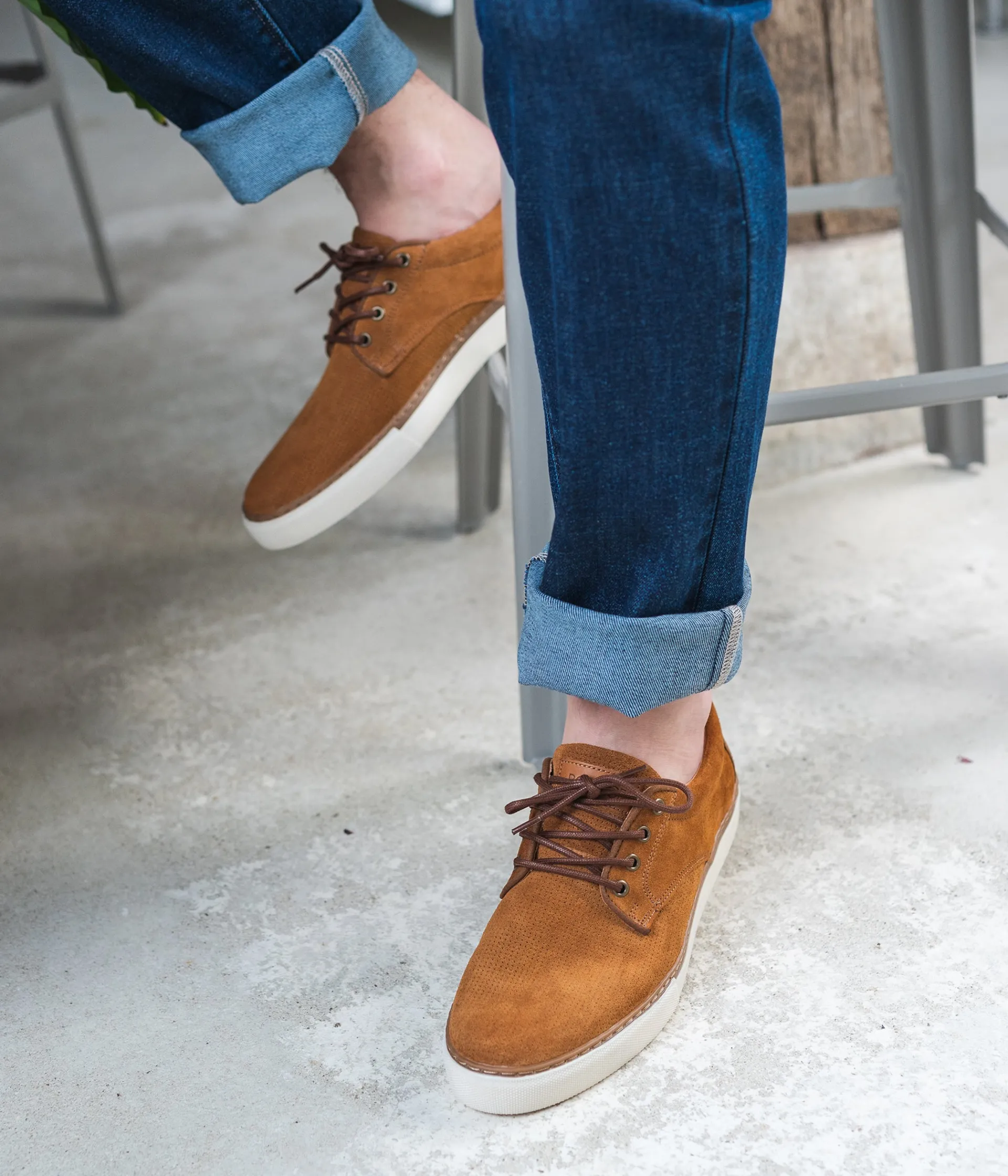 DERBY KADY COGNAC Homme Baskets