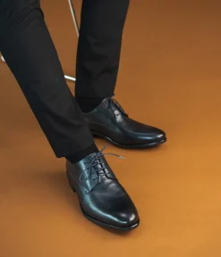 DERBY LEONARDO MARINE Homme Chaussures De Ville