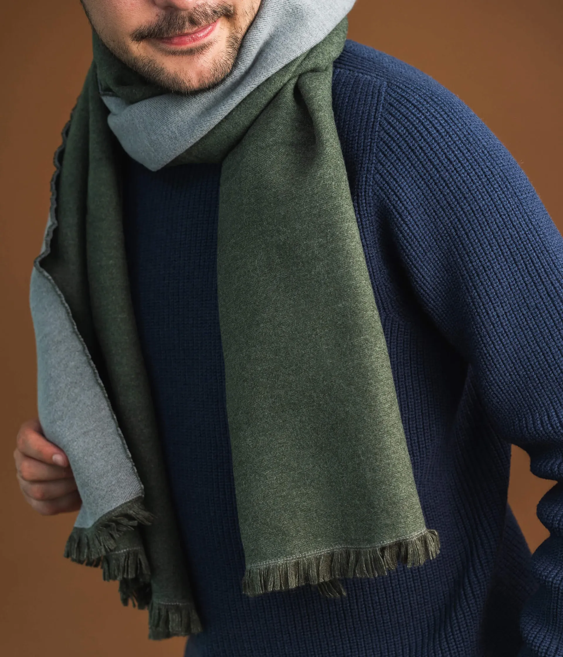 ECHARPE CAMILLE KAKI Homme Foulards