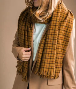 Discount ECHARPE TARA OCRE Femme Foulards & Écharpes