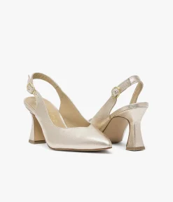 Outlet ESCARPIN DAFFY PLATINE Femme Slingbacks|Escarpins