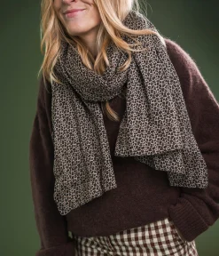 Discount FOULARD TATIANNA LEOPARD Femme Foulards & Écharpes