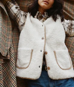 New GILET HELLY ECRU Femme Vêtements