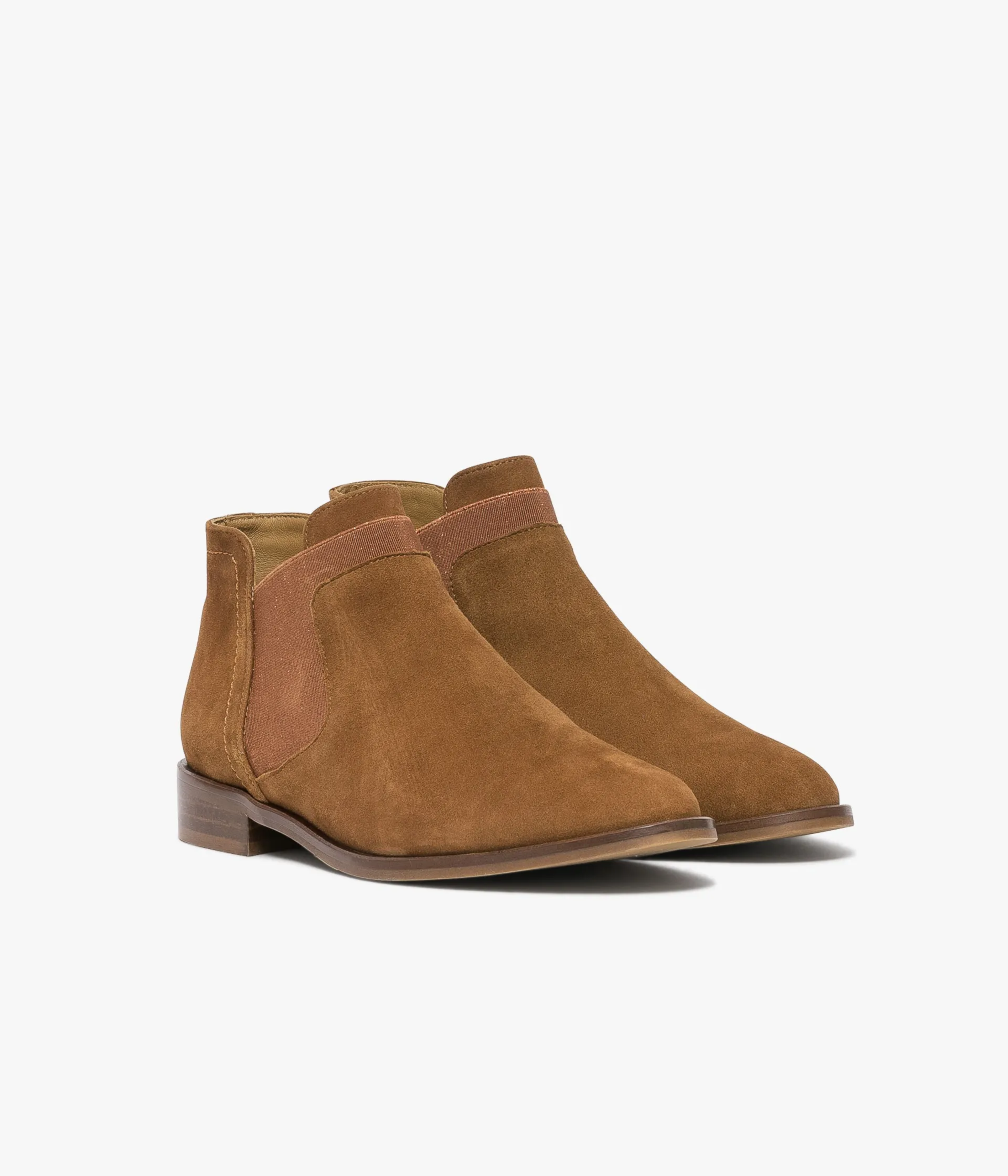 Discount LOW-BOOTS KARLINA COGNAC Femme Boots & Bottines