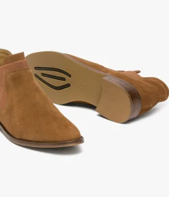 Discount LOW-BOOTS KARLINA COGNAC Femme Boots & Bottines