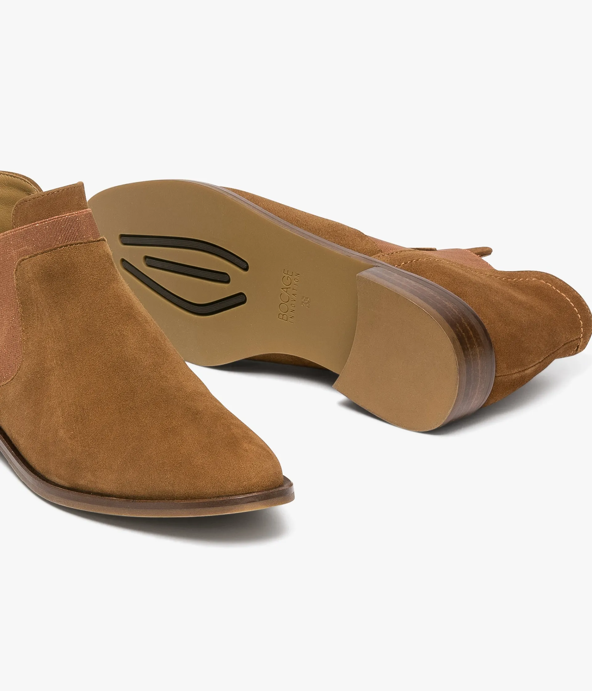 Discount LOW-BOOTS KARLINA COGNAC Femme Boots & Bottines