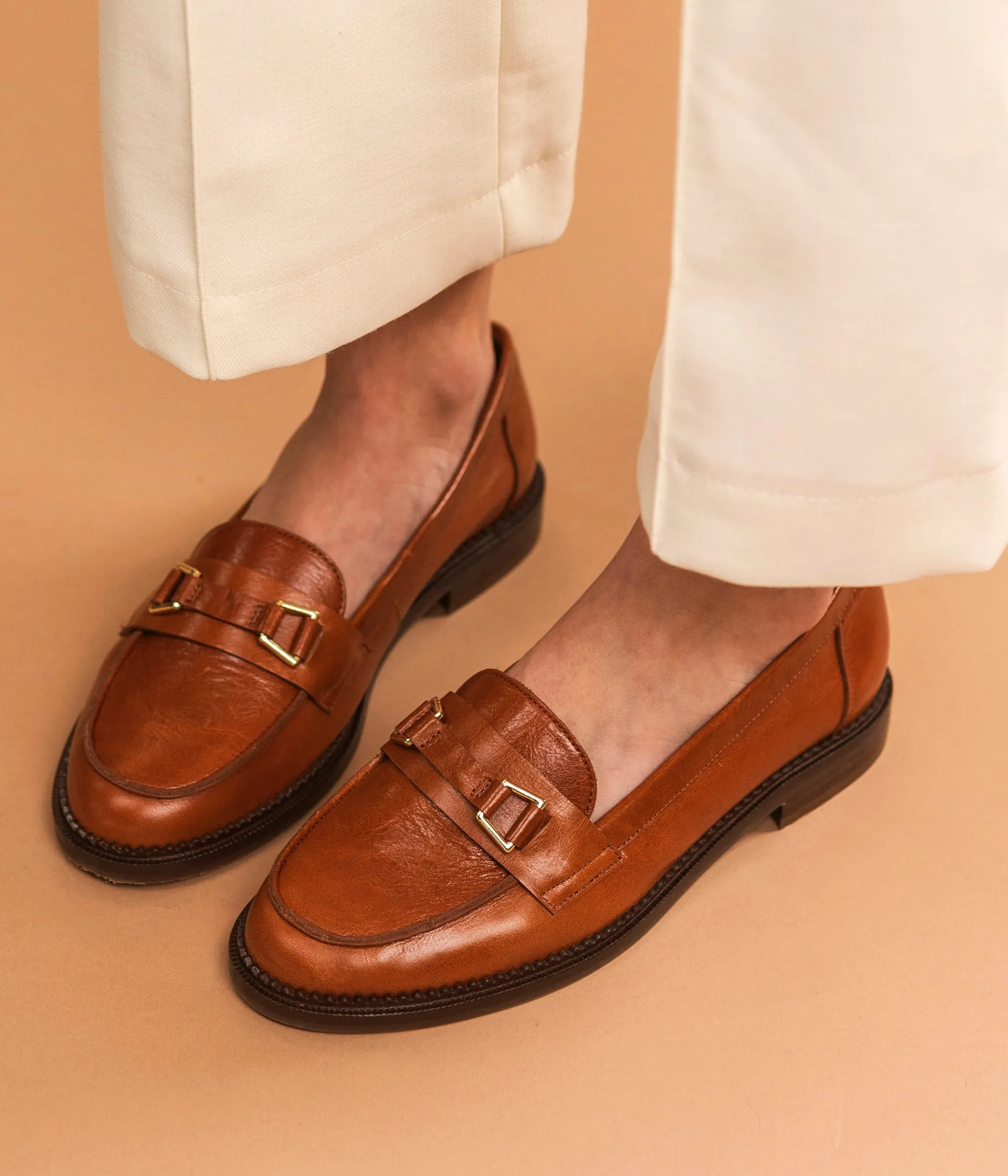 Hot MOCASSIN ALANNA COGNAC Femme Mocassins