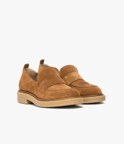 Discount MOCASSIN ALIENOR COGNAC Femme Mocassins