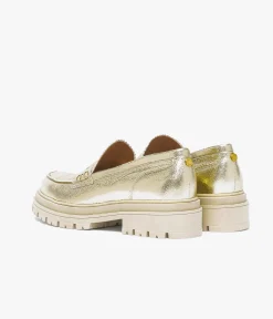 Hot MOCASSIN ALINARO PLATINE Femme Mocassins