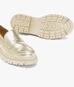 Hot MOCASSIN ALINARO PLATINE Femme Mocassins