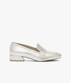 Hot MOCASSIN ANGIE PLATINE Femme Mocassins