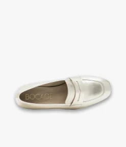 Hot MOCASSIN ANGIE PLATINE Femme Mocassins