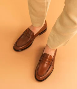 Clearance MOCASSIN LENNOX COGNAC Homme Mocassins|Chaussures De Ville