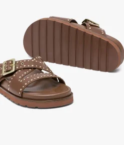 Sale MULE WEST COGNAC Femme Sandales