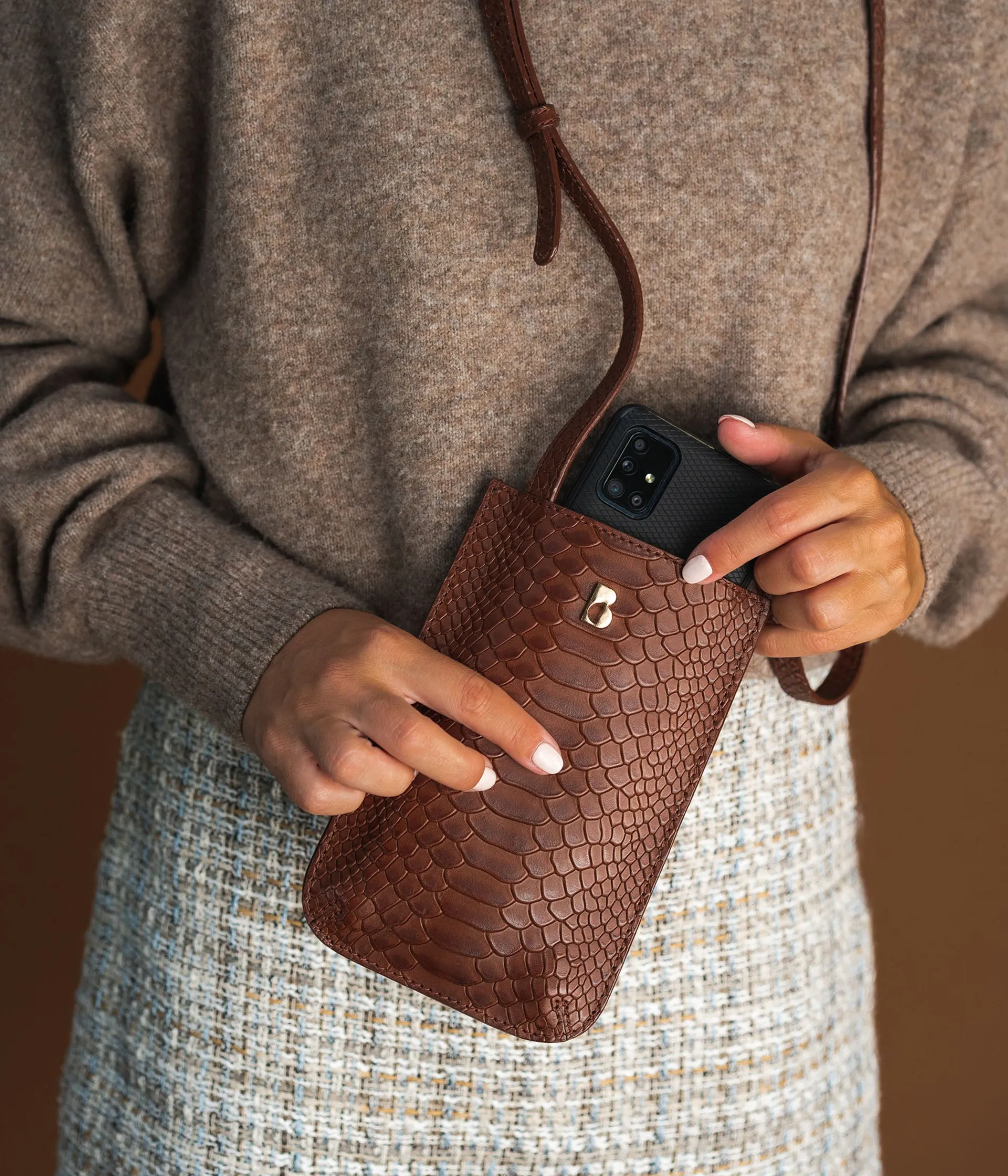 POCHETTE ABSOLU COGNAC Femme Sacs À Bandoulière