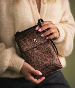 Discount POCHETTE ANNE LEOPARD Femme Pochettes|Sacs À Bandoulière