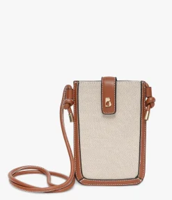 Discount POCHETTE TELEPHONE EMELINE COGNAC Femme Pochettes