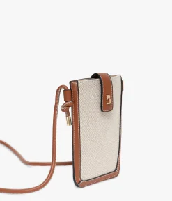 Discount POCHETTE TELEPHONE EMELINE COGNAC Femme Pochettes