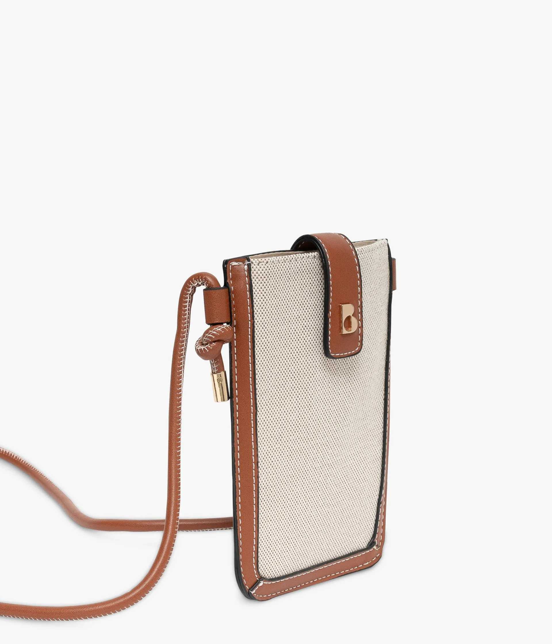 Discount POCHETTE TELEPHONE EMELINE COGNAC Femme Pochettes