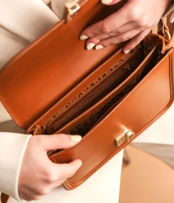 Discount SAC ABBY COGNAC Femme Sacs Porté Épaule|Sacs À Bandoulière