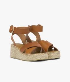 SANDALE HORTENSE COGNAC Femme Sandales