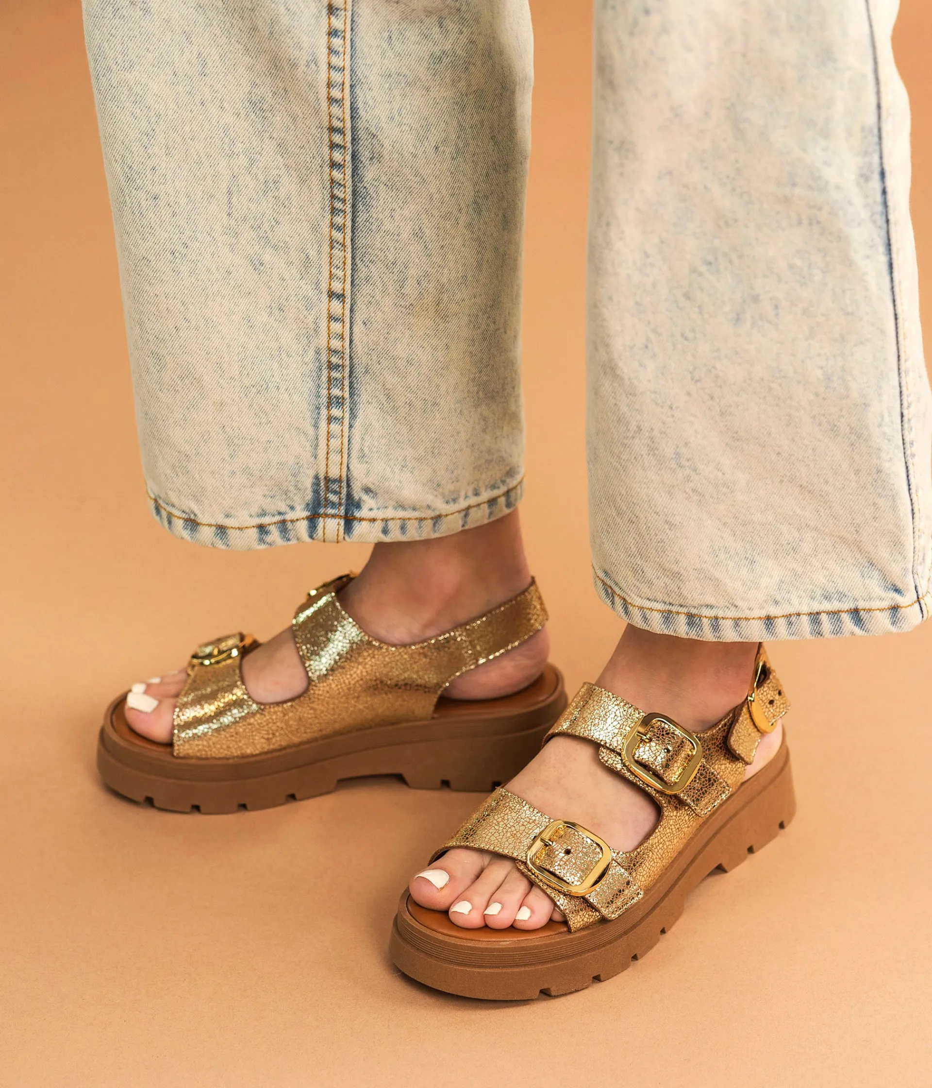 New SANDALE JULIETA PLATINE Femme Sandales