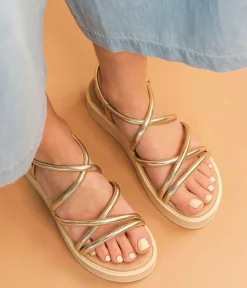 New SANDALE ROMMIE PLATINE Femme Sandales