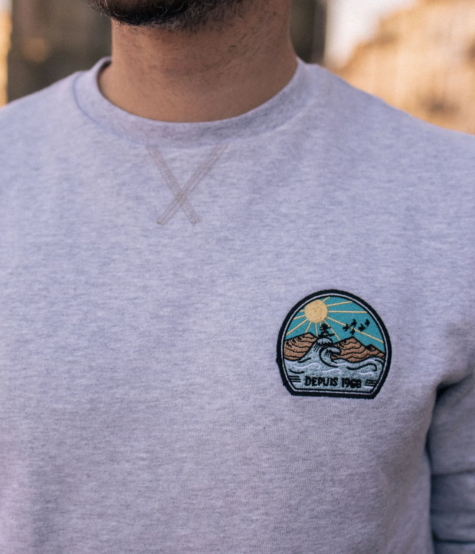 Hot SWEAT HATEJA GRIS Homme Vêtements