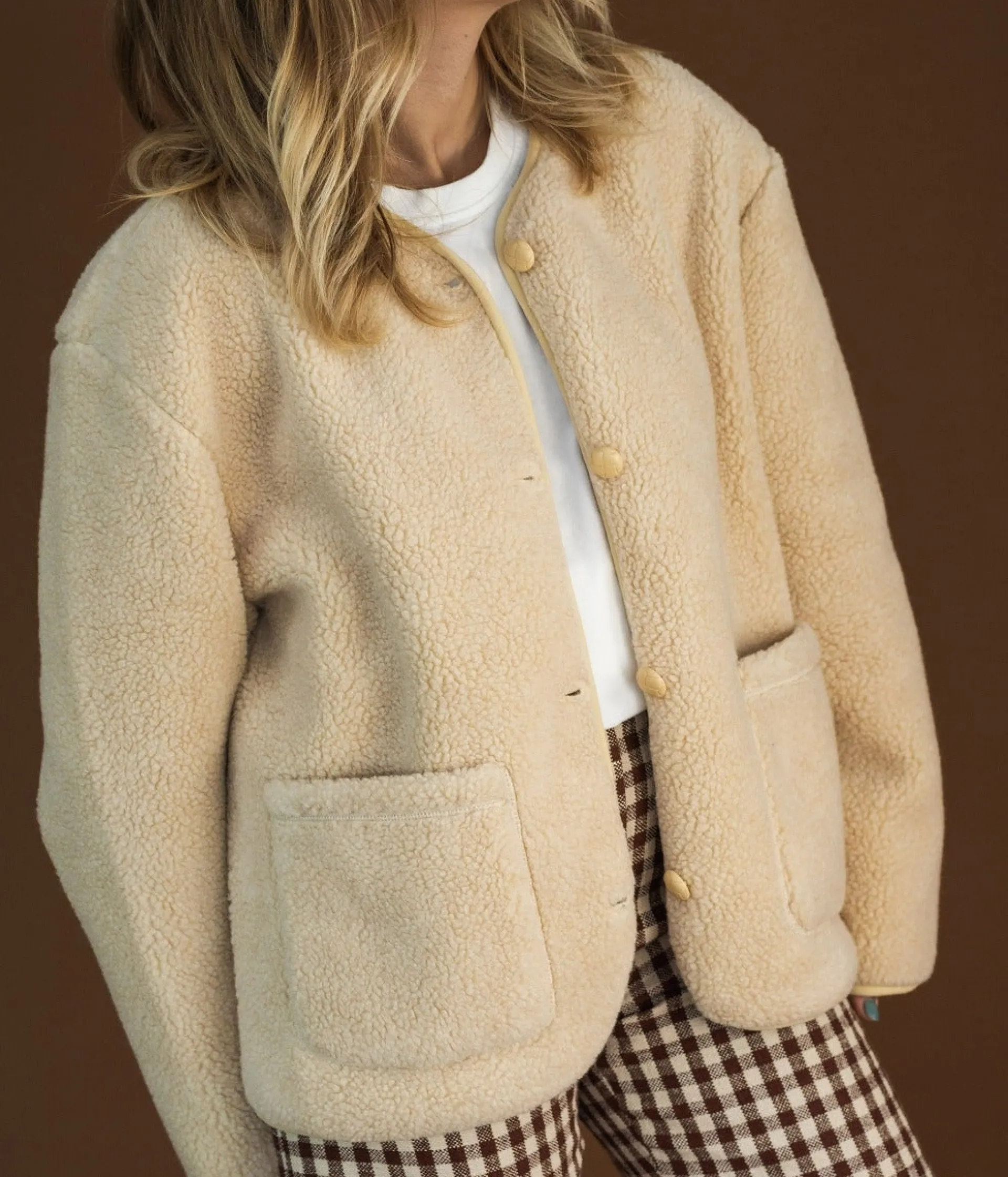 Discount VESTE HELMA ECRU Femme Vêtements